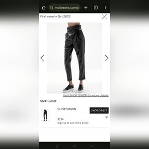 ❗NWT Ona by Yoon Chung Vegan Leather Paper bag Pant